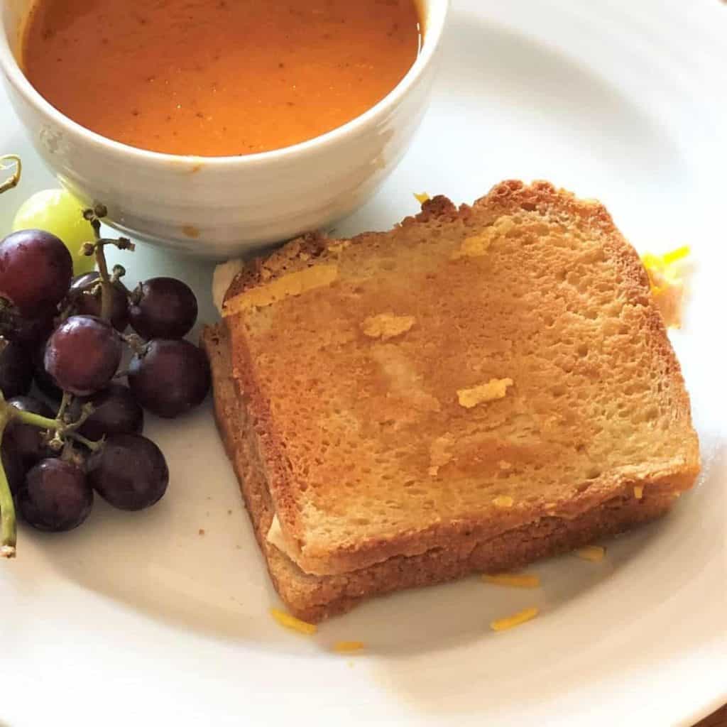 A grilled cheese sandwich
