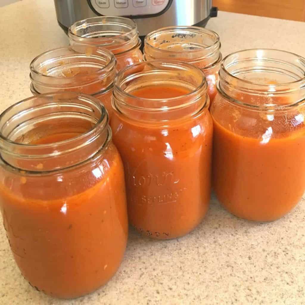 Jars of allergy friendly tomato soup.