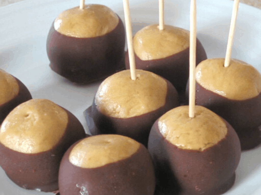 A plate of peanut free buckeyes